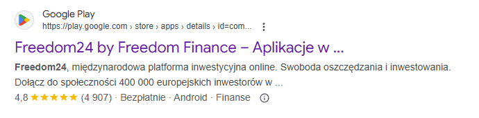 Freedom24 - opinie i recenzja brokera czy warto go wybrać? 4 Mylne opinie Freedom24 w googleplay