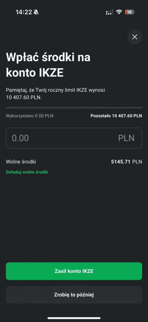 Czy warto założyć Konto IKZE w XTB - wady i zalety. Opinia 8 Wpłać środki konto IKZE XTB
