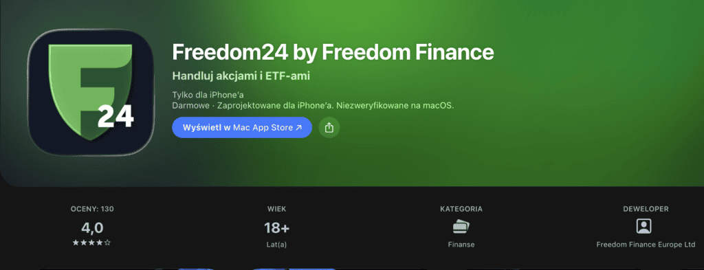 Freedom24 - opinie i recenzja brokera czy warto go wybrać? 5 Freedom24 opinie apple IOS App Store
